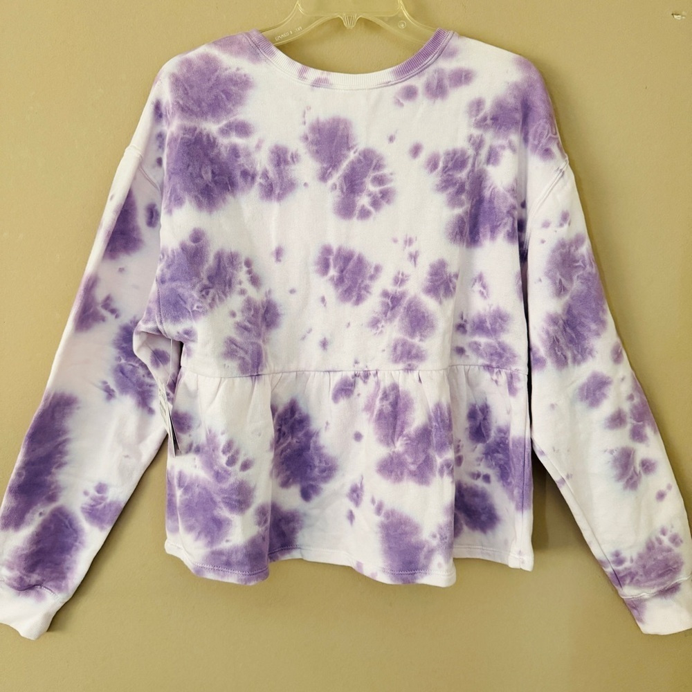 NWT Nordstrom BP Purple Tie Dye Sweatshirt M - Picture 5 of 8